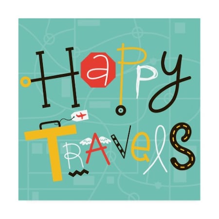 Holli Conger 'Happy Travels' Canvas Art,24x24